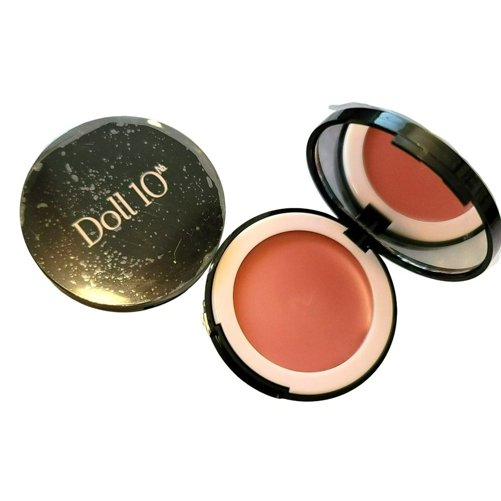 Doll 10 HydraGel Cream Balm in Rouge Makeup Mirrored Compact Set of 2 NWT JJ3313